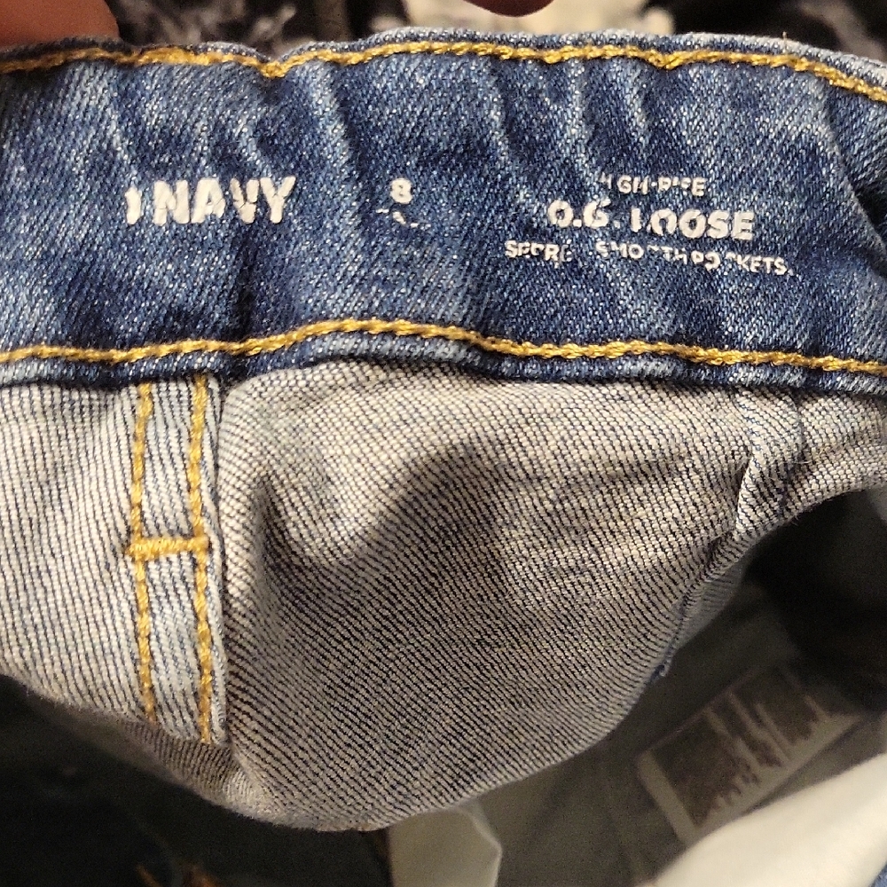 Old Navy Long High Rise O.G. Loose Jeans With Front Seam